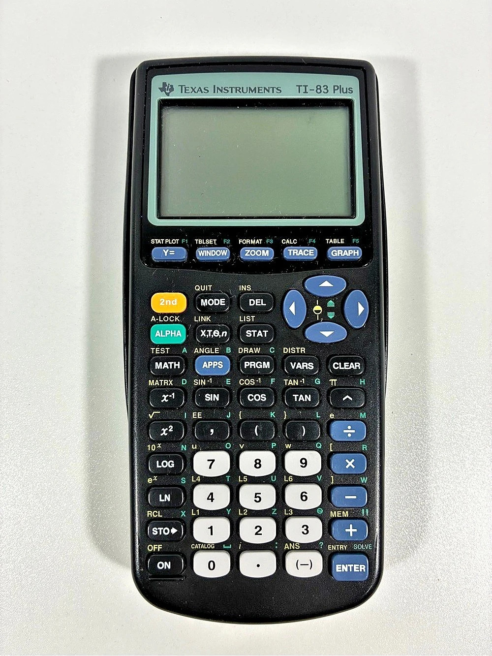 Texas Instruments TI 83 Plus Graphing Calculator with Cover EUC *TESTED* WORKS